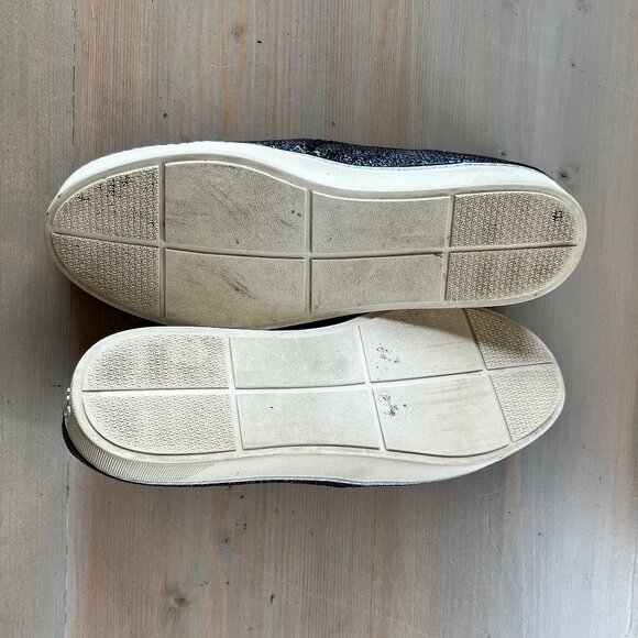 Stuart Weitzman Navy Sparkling Nugget Slip on Sneakers - Picture 5 of 8